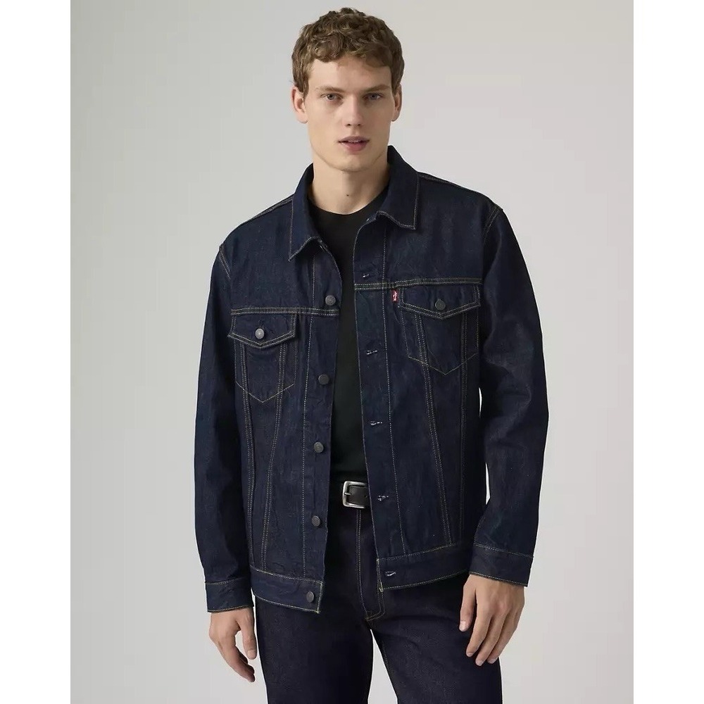 Levi's Men's Denim Jean Jacket Dark Blue Size XL (72334)‎ MSRP$88